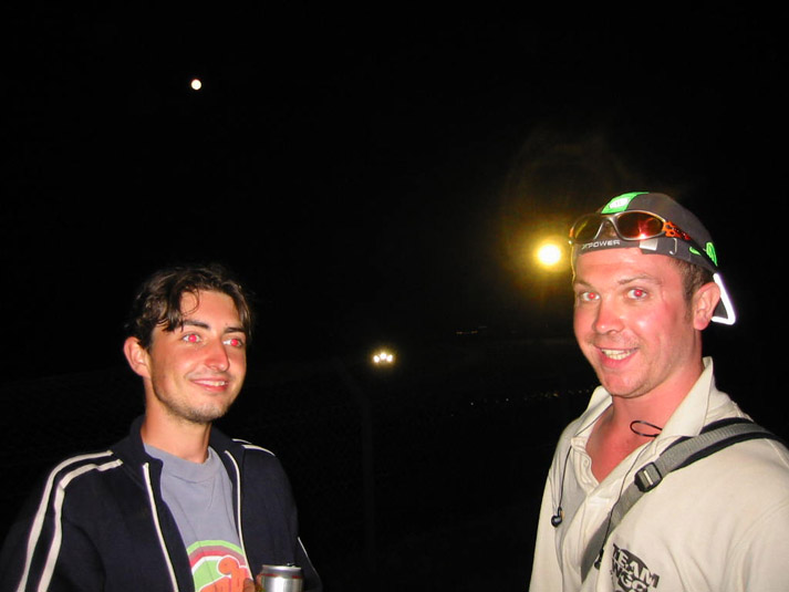 Strange lights in the sky, and the aliens have landed!! Look at those weird eyes!