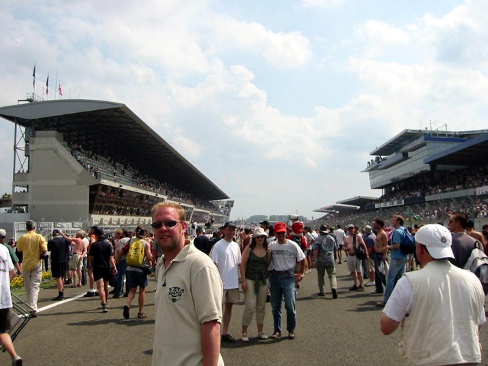 God I look rough! We're on the track minutes after the race, what a buzz!
